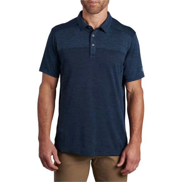 KUHL Engineered Polo Shirt Pirate Blue Moisture-Wicking UPF Men’s Large Outdoor - Picture 1 of 10